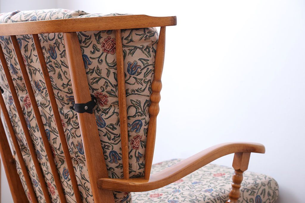 中古　フランス製　1人掛けソファ(シングルソファ)(1)