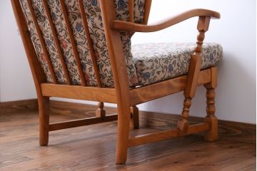 中古　フランス製　1人掛けソファ(シングルソファ)(1)