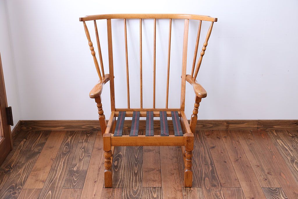 中古　フランス製　1人掛けソファ(シングルソファ)(1)