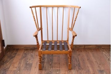 中古　フランス製　1人掛けソファ(シングルソファ)(1)