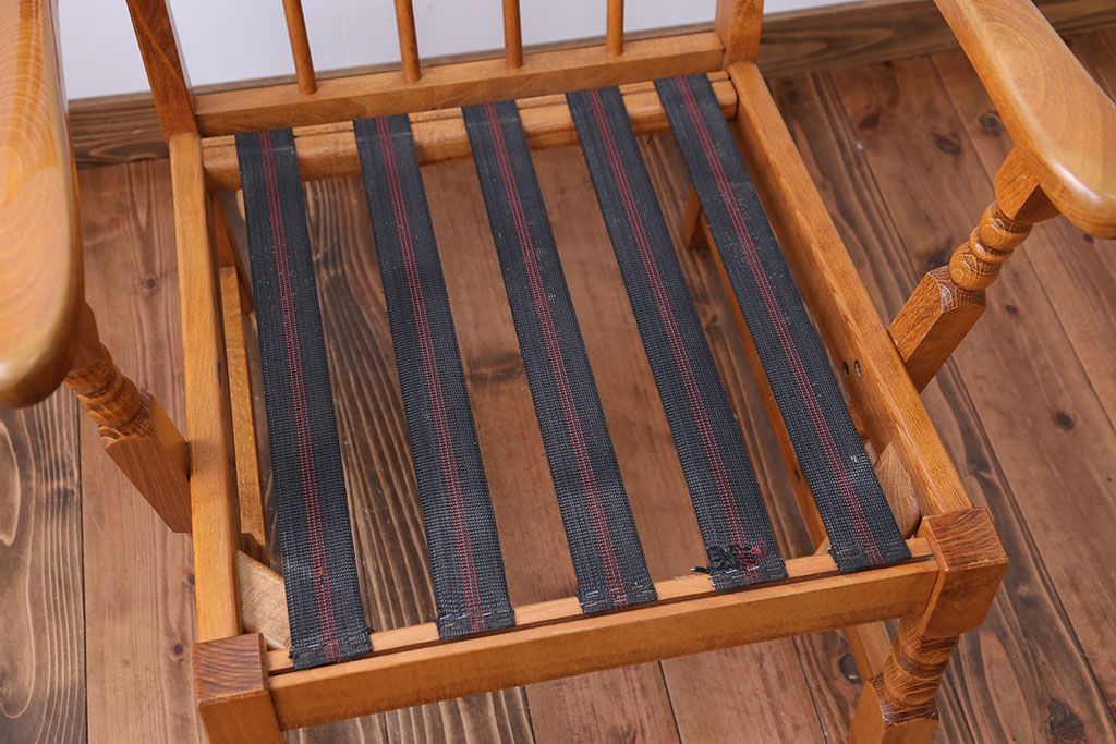 中古　フランス製　1人掛けソファ(シングルソファ)(1)