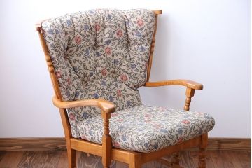 中古　フランス製　1人掛けソファ(シングルソファ)(2)