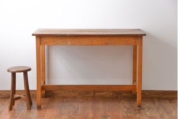 アンティーク家具　イギリスアンティーク　古い学校の作業台(5)
