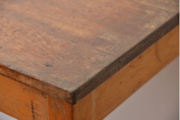 アンティーク家具　イギリスアンティーク　古い学校の作業台(5)