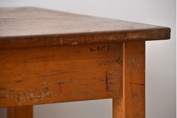 アンティーク家具　イギリスアンティーク　古い学校の作業台(5)