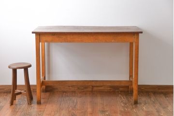 アンティーク家具　イギリスアンティーク　古い学校の作業台(6)