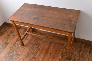 アンティーク家具　イギリスアンティーク　古い学校の作業台(6)