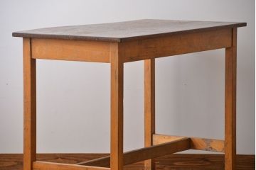アンティーク家具　イギリスアンティーク　古い学校の作業台(6)