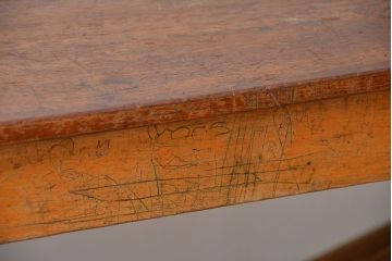 アンティーク家具　イギリスアンティーク　古い学校の作業台(6)