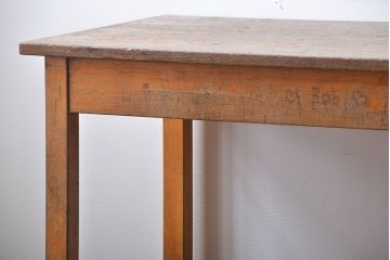 アンティーク家具　イギリスアンティーク　古い学校の作業台(7)