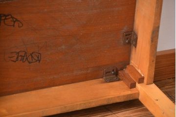 アンティーク家具　イギリスアンティーク　古い学校の作業台(7)