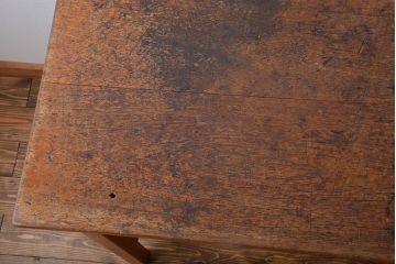 アンティーク家具　イギリスアンティーク　古い学校の作業台(8)