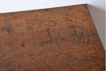 アンティーク家具　イギリスアンティーク　古い学校の作業台(8)