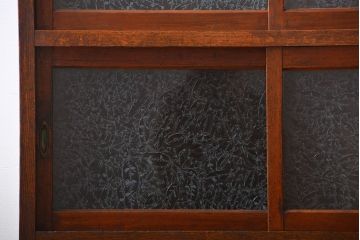 レトロ家具　昭和レトロ　グルーチップガラス食器棚