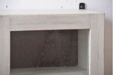 アンティーク家具　アンティークペイント　壁掛けキャビネット(1)