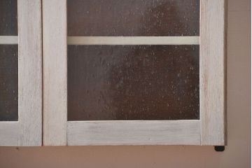 アンティーク家具　アンティークペイント　壁掛けキャビネット(1)