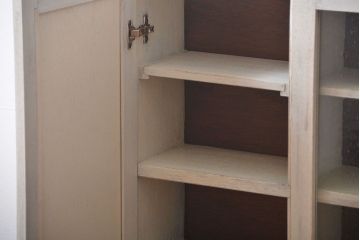 アンティーク家具　アンティークペイント　壁掛けキャビネット(1)