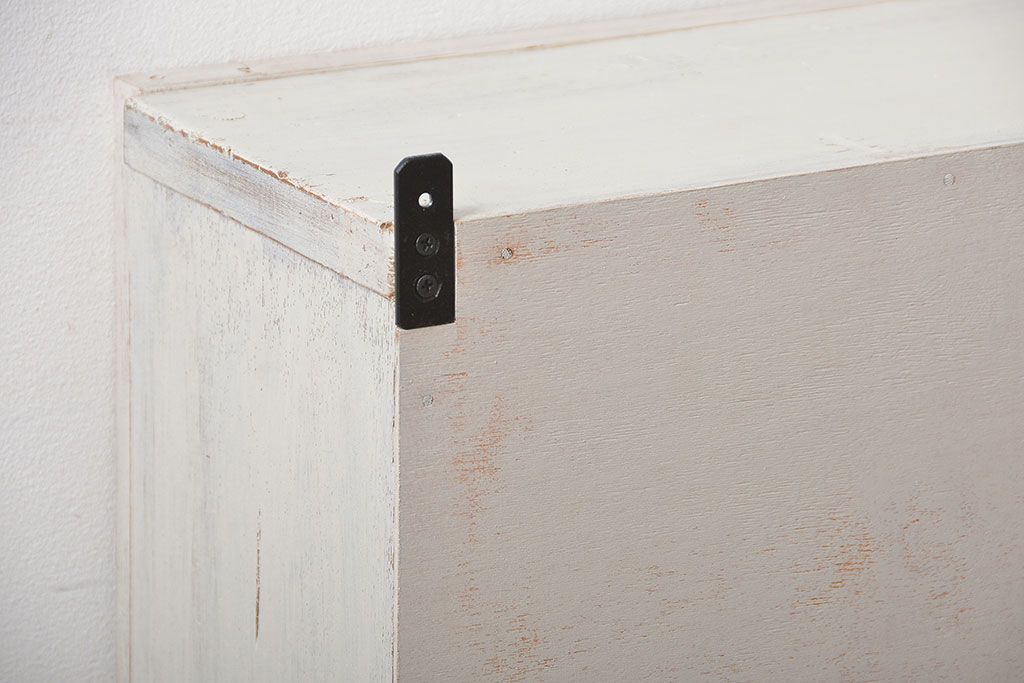 アンティーク家具　アンティークペイント　壁掛けキャビネット(1)