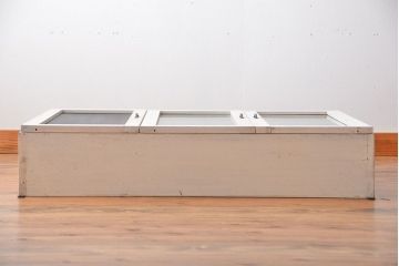 アンティーク家具　アンティークペイント　壁掛けキャビネット(1)