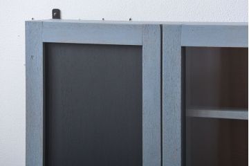 アンティーク家具　アンティークペイント　壁掛けキャビネット(2)