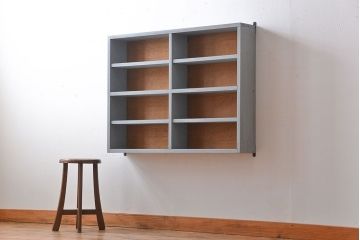 アンティーク家具　アンティークペイント　壁掛け飾り棚(2)