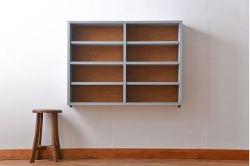 アンティーク家具　アンティークペイント　壁掛け飾り棚(2)