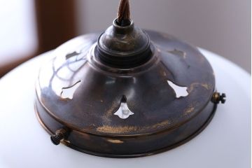 昭和レトロ　ガラス天井照明(1)