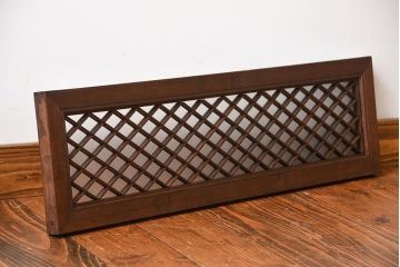 古民具・骨董　すりガラス付き菱組子欄間(明り取り)