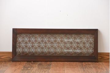 古民具・骨董　ガラス入り組子欄間(明り取り)