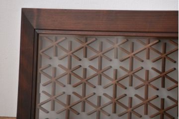 古民具・骨董　ガラス入り組子欄間(明り取り)