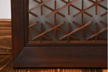 古民具・骨董　ガラス入り組子欄間(明り取り)