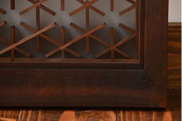 古民具・骨董　ガラス入り組子欄間(明り取り)