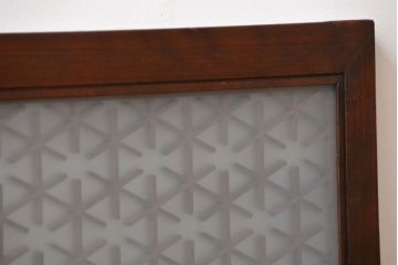 古民具・骨董　ガラス入り組子欄間(明り取り)