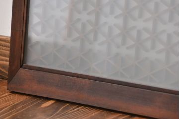 古民具・骨董　ガラス入り組子欄間(明り取り)