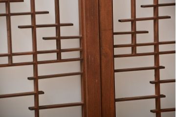 古民具・骨董　裏すりガラス付き書院戸2枚セット