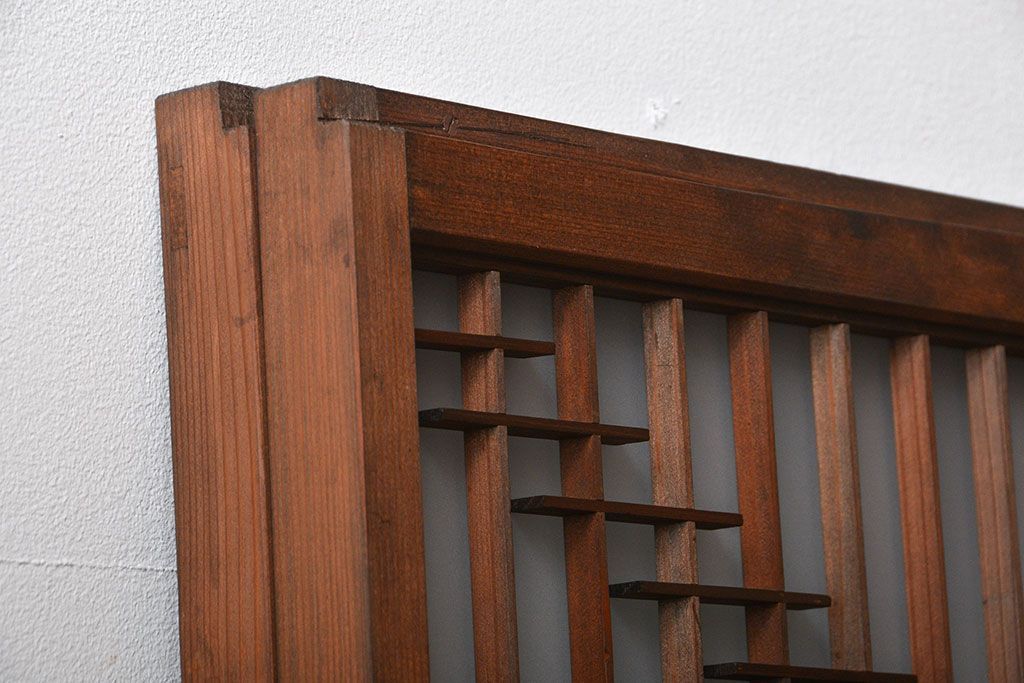 古民具・骨董　裏すりガラス付き書院戸2枚セット