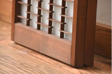 古民具・骨董　裏すりガラス付き書院戸2枚セット