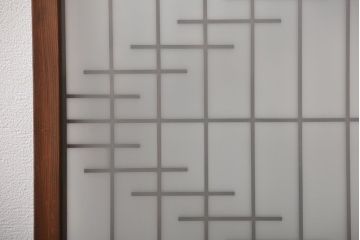 古民具・骨董　裏すりガラス付き書院戸2枚セット