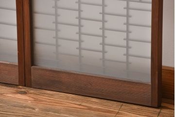 古民具・骨董　裏すりガラス付き書院戸2枚セット