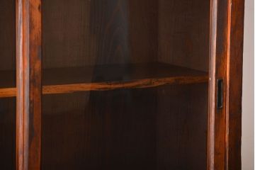 アンティーク家具　アンティーク　三段重ねガラス戸収納棚