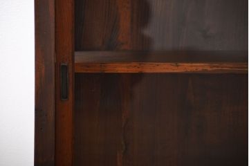 アンティーク家具　アンティーク　三段重ねガラス戸収納棚