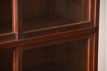 アンティーク家具　大正ロマン　前面欅材の脚付き戸棚