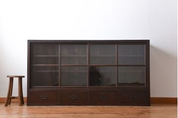 アンティーク家具　大正ロマン　大きな収納棚