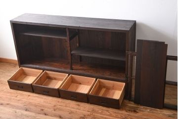 アンティーク家具　大正ロマン　大きな収納棚