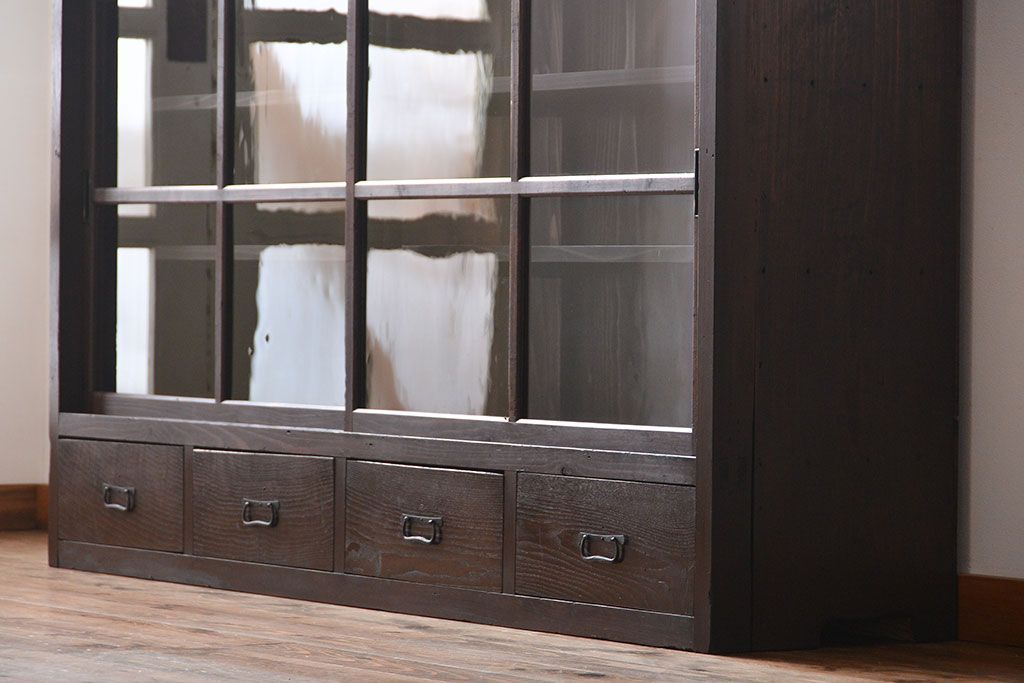 アンティーク家具　大正ロマン　大きな収納棚