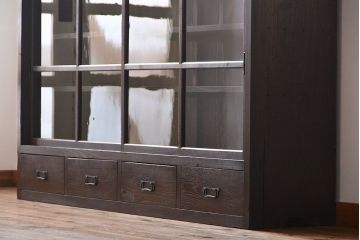 アンティーク家具　大正ロマン　大きな収納棚