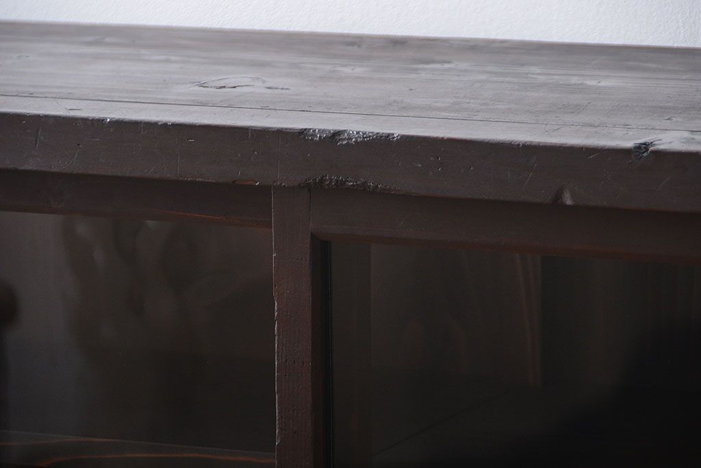 アンティーク家具　大正ロマン　大きな収納棚