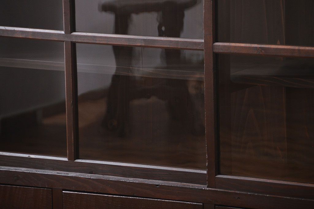 アンティーク家具　大正ロマン　大きな収納棚