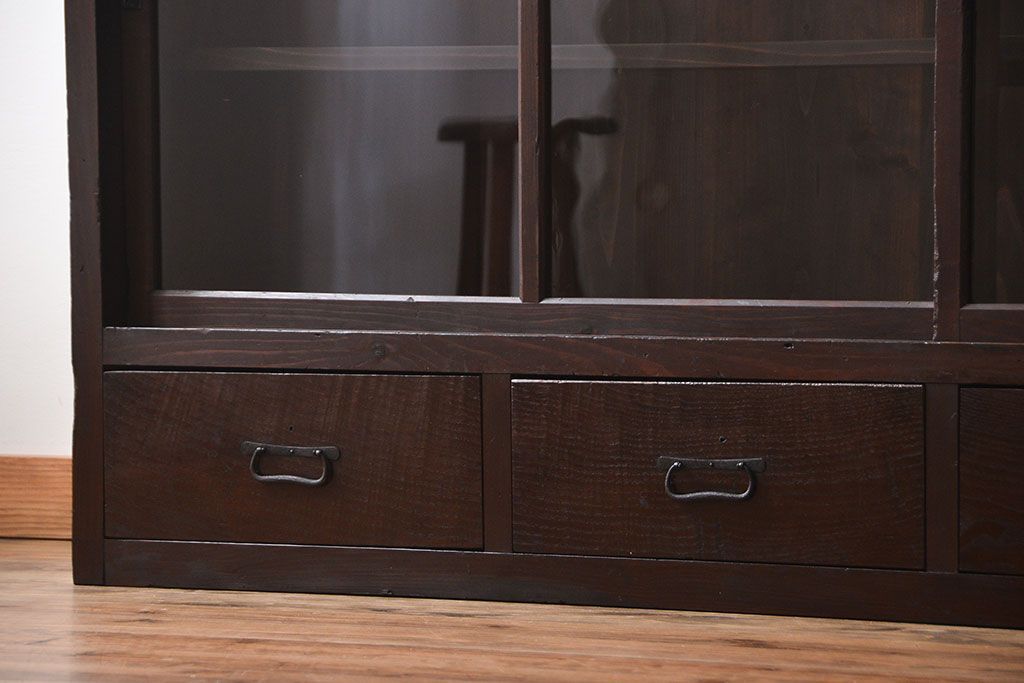 アンティーク家具　大正ロマン　大きな収納棚