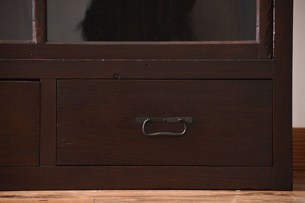 アンティーク家具　大正ロマン　大きな収納棚